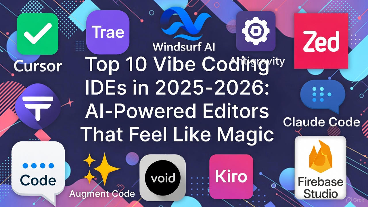 Top 10 Vibe Coding IDEs in 2025–2026: AI-Powered Editors That Feel Like Magic